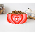 GENERIC Personalized Heart Bowl, Pet Bowl Dog Bowls, Ceramic Dog Cat Pet Bowls Available In Two Sizes