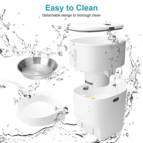  LINKSTYLE Automatic Dog Feeder, 3L WiFi App Enabled Cat Feeder With Interactive Voice Recorder, Clog-Free Design, Customizable Scheduling Food Dispenser For Cat & Dogs Up To 50 Portion 10 Meals Daily