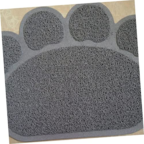  Pet Food Mat 2pcs Cat Mat Rubber Pet Placemat Water Proof Litter Mat Puppy Washing Mat Anti-Skid Dog Pad Pet Accessories Pet Feeding Placemat Cat Litter Mat PVC Grey Pet Cat