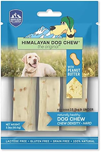  Himalayan Dog Chew Yak Cheese Dog Chews, 100% Natural, Long Lasting, Gluten Free, Healthy & Safe Dog Treats, Lactose & Grain Free, Protein Rich, Large Dogs 55 Lbs & Smaller, Real Bacon Bits, 3.3 Oz