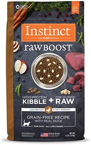  Instinct Raw Boost Grain Free Recipe With Real Salmon Natural Dry Cat Food By Nature's Variety, 4.5 Lb. Bag
