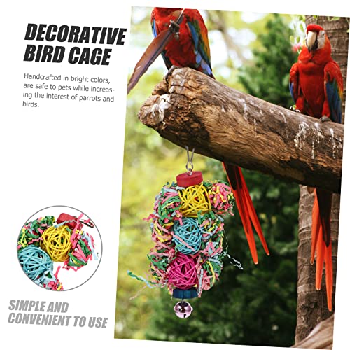  Puppy Chew Toy Puppy Chew Toy Puppy Chew Toy 9 Pcs Training Birdcage Toys Pendants Woven Rattan Toy Parakeet Parrot Hanging Cockatiel Chewing Pet Pendant Chew Bird Bird Toy Bird Toy Bird Toy