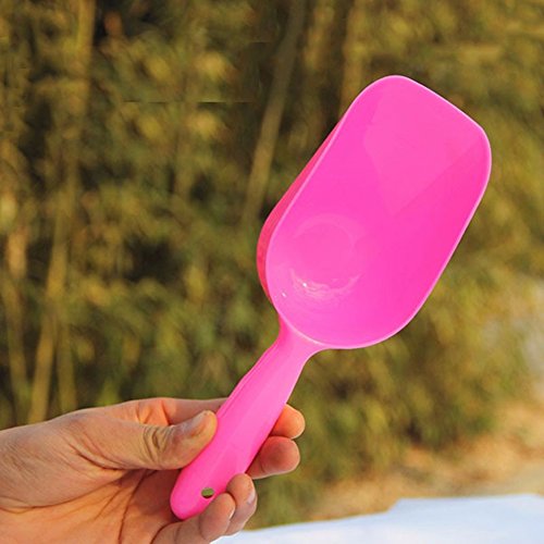  ExhilaraZ Pet Dog Puppy Cat Bird Scoopers Ferret Rabbit Food Feeder Scoop Shovel Spade Dishes Tool Pink