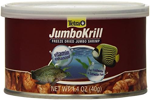  Tetra JumboKrill Freeze-Dried Jumbo Shrimp 3.5 Ounces, Natural Shrimp Treat For Aquarium Fish, Red (16198)
