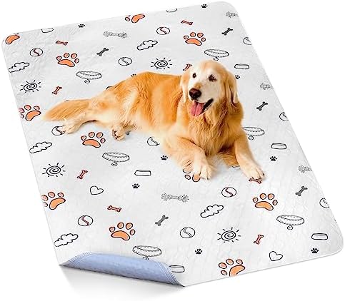  Washable Pee Pads For Dogs, 2 Pack Large 36"x41" Super Absorbent Reusable Dog Training Pads, 100% Waterproof Non-Slip Pee Pads Whelping Pads Dog Playpen Indoor Dog Cage Pads Dog Mat Pet Supplies