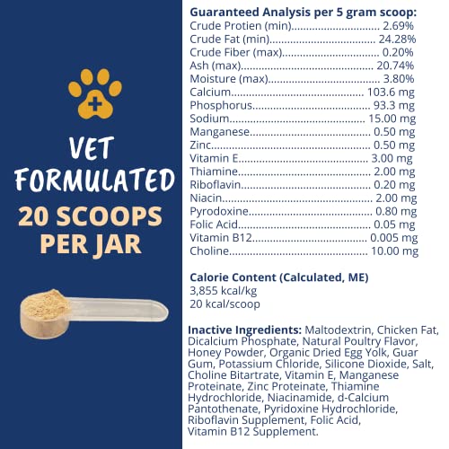  Under The Weather Ready Cal Powder For Cats | High-Calorie, Weight Gainer, Appetite Stimulant, Energy Booster Pet Suppliment | 20 Scoops (Scoop Included)