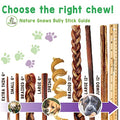  Nature Gnaws Bully Sticks For Dogs - Premium Natural Beef Dental Bones - Long Lasting Dog Chew Treats For Aggressive Chewers - Rawhide Free - Mixed Thickness 8 Ounce (Pack Of 1)