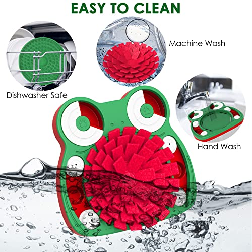  Lalolee Dog Puzzle Toys, 3-in-1 Dog Puzzles With Licking Pad And Slow Food, Stress Relief Interactive Dog Toy For Feeding (Green)
