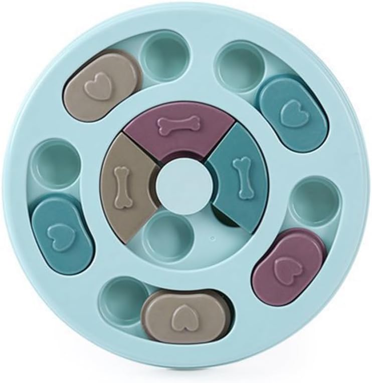  Vakitar Dog Treat Puzzle Interacive Cute Shape Slow Eating Dogs Food Puzzle Feeder Toys For Pet Dog(Claw Blue)