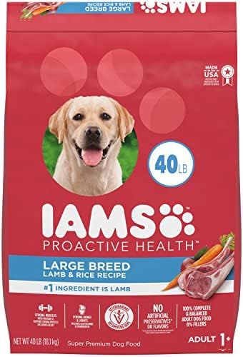  IAMS Large Breed Adult Dry Dog Food Lamb & Rice Recipe, 15 Lb. Bag