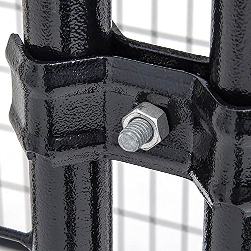  Lucky Dog 60544 Uptown Spacious 4' X 4' X 6' Heavy Duty Welded Wire Outdoor Dog Kennel With Water Resistant Cover, Black
