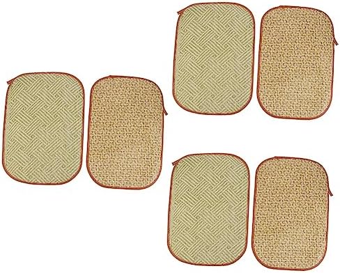  POPETPOP 4 Pcs Rabbit Mat Toys For Guinea Pigs Kitten Toys Guinea Pig Chew Toys Small Animal Grass Mat Small Animal Bedding Hamster Cooling Mat Cooling Grass Mat Natural Pet Bed