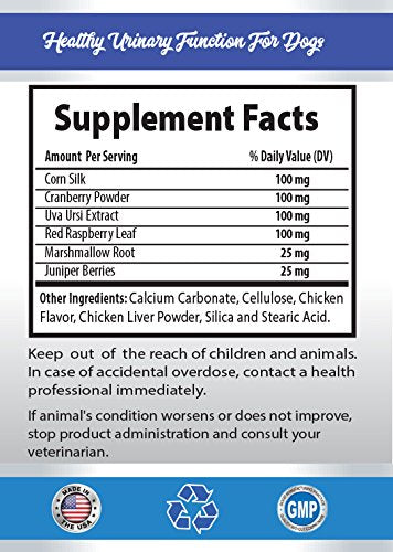  PET SUPPLEMENTS Urinary Support For Dogs - Urinary Tract Support - For Dogs - Advanced Complex - CHEWABLE - Dog Cranberry Urinary - 2 Bottle (180 Chews)