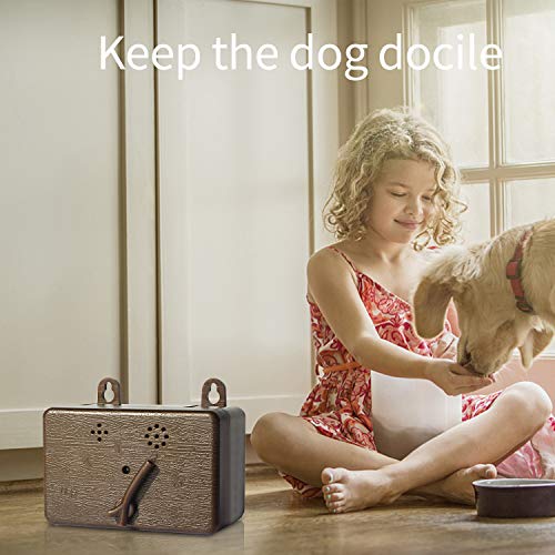  Anti Barking Control Device,Ultrasonic Dog Bark Deterrent,Upgrade Mini Sonic Anti-bark Repellent 50 FT Range,Ultrasound Silencer No Bark Training Control Device Security For Dogs (Brown)