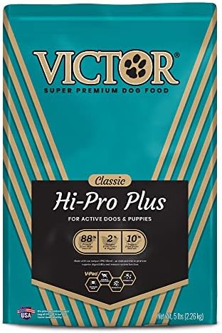  VICTOR Super Premium Dog Food – Hi-Pro Plus Dry Dog Food – 30% Protein, Gluten Free - For High Energy And Active Dogs & Puppies, 50lbs