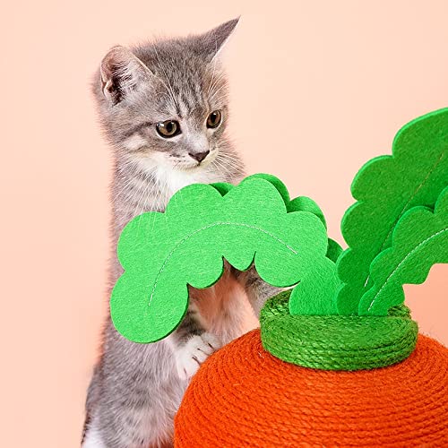  JYDQM Scratcher Toy Kitten Sisal Rope Scratching Board Cats Tree Scraper Toys Pet Scratch Carrot Climbing Post Cats Scratching (Color : A, Size : One Size)