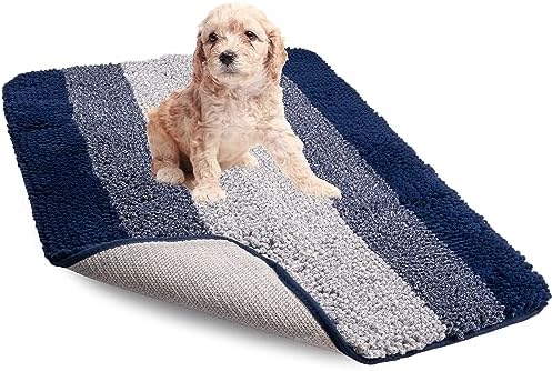  LeashBoss - Brown Bathroom Rugs, Extra Large Bathmat - Soft, Absorbent, Thick, Non-Slip Microfiber Bath Mat For Bathrooms, Showers, Tubs, And Doorways For Dogs Muddy Paws Machine Washable (34.5 X 24)