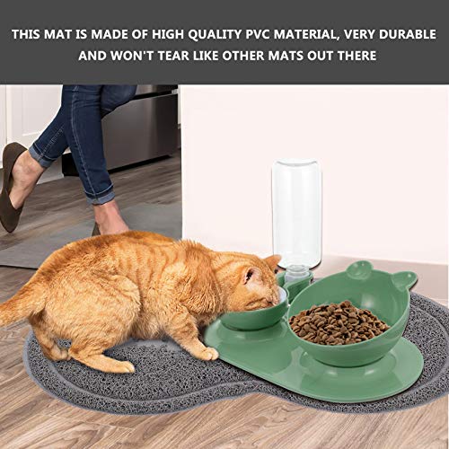  Dogman Toys 2 Pcs Washable Cat Litter Mat Anti- Slip Pet Bowl Mats Dog Cat Pet Feeding Pad Water Bowl Placemat Floor Mat For Kitten Pet Dogs Cats Red Light Grey Dog Treat Toy