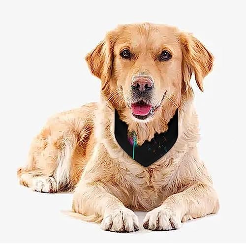 GENERIC Blow Dandelions Print Pet Bandana Collar - Scarf Collar - Art Dog Bandana Minimal Head Cicumference
