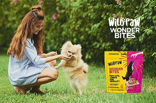  WildPaw WonderBites For Hips, Joints, & Mobility -90 Soft Chews- Improves Mobility, Reduces Pain - Glucosamine, MSM, Hyaluronic Acid, Hemp, Turmeric, & More – Joint Supplement For Dogs