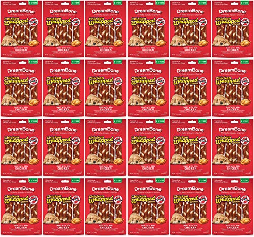  DreamBone Chicken-Wrapped Chews 8 Count, Rawhide-Free Chews For Dogs (1 CASE Of 24 Individual Packs Of 8 Count)