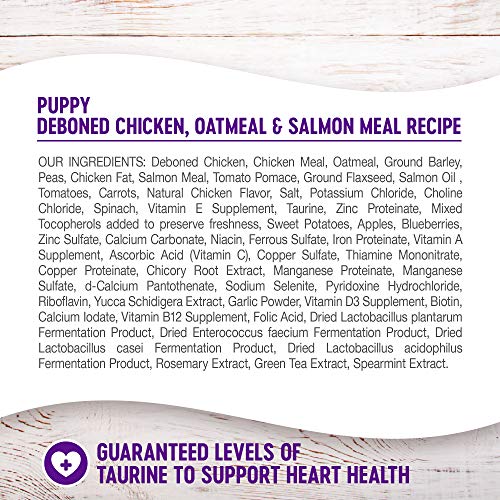  Wellness Complete Health Dry Puppy Food, Chicken, Salmon & Oatmeal, 15-Pound Bag