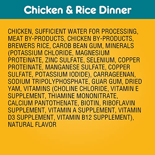  PEDIGREE CHOPPED GROUND DINNER Adult Canned Soft Wet Dog Food, Chicken & Rice Dinner, 13.2 Oz. Cans (Pack Of 12)