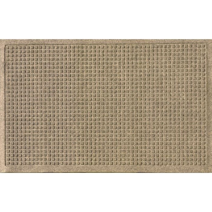  Bungalow Flooring Camel Aqua Shield Squares Indoor Outdoor Pet Mat, 23" L X 35" W X 0.37" H