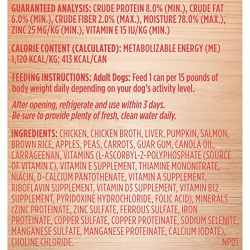  Rachael Ray Nutrish Gentle Digestion Wet Dog Food, Real Chicken, Pumpkin & Salmon, 13 Ounce Can (Pack Of 12)