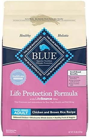  Blue Buffalo Life Protection Formula Natural Adult Small Breed Dry Dog Food, Chicken And Brown Rice 5-lb Trial Size Bag