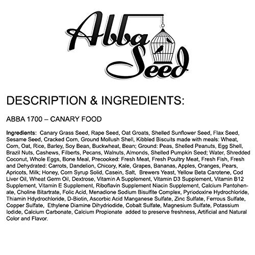  ABBA 1700 Canary Bird Food 5lbs