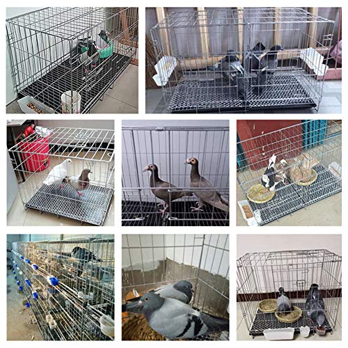  Kelendle Pigeon Cage Rabbit Cage Small Animal Cage Pet Habitat Wire Pet Home Frame Bunny House With Food Dish Tray Accessories For Medium Bird Parrot Chicken Duck Cat (19.7x13.8x16.6 Inches)