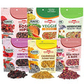 Exotic Nutrition Herbivore Treats 6 Pack - Healthy Assortment Small Animal Pet Treat - Squirrels, Guinea Pigs, Rabbits, Chinchillas, Prairie Dogs, Degus, Hamsters, Gerbils, Herbivores