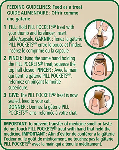  Greenies Feline Pill Pockets Cat Treats, (2), 1.6 Oz. Bags (90 Treats)