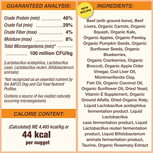  Primal Freeze Dried Dog Food Beef Nuggets, Complete Meal Healthy Grain Free Raw Dog Food, Crafted In The USA (14 Oz)