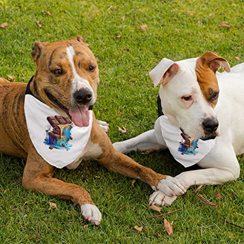 GENERIC Chocolate Pet Bandana Collar - Food Scarf Collar - Best Design Dog Bandana - S