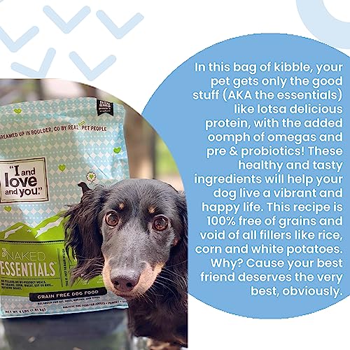  "I And Love And You" Trial Size Naked Essentials Chicken & Duck Grain Free Dry Dog Food, 4 LB