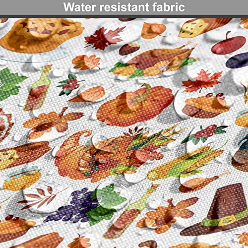  Lunarable Thanksgiving Dog Crate Cover, Food Abundance Autumn Harvest Traditional Celebration Dinner Pattern, Easy To Use Pet Kennel Cover For Small Dogs Puppies Kittens, 18 Inch, Multicolor