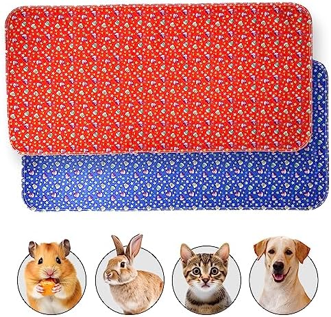  JT Pet Guinea Pig Cage Liner - Pack Of 2 Washable Pee Pads For Dogs, Smooth Fleece Guinea Pig Bedding For Cage & Crates, Reusable & Waterproof Puppy Pee Pads - 36x24 Inches, Brown Grey