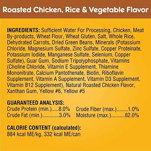  PEDIGREE CHOICE CUTS IN GRAVY Adult Canned Soft Wet Dog Food Variety Pack, Prime Rib, Rice & Vegetable Flavor And Roasted Chicken, Rice & Vegetable Flavor, 13.2 Oz. Cans (Pack Of 12)