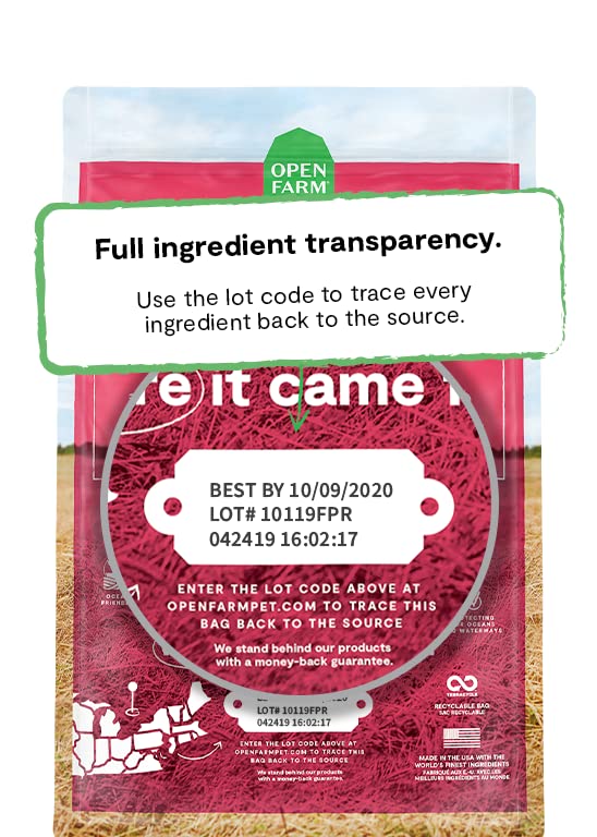  Open Farm Ancient Grains Dry Dog Food, Humanely Raised Meat Recipe With Wholesome Grains And No Artificial Flavors Or Preservatives (Wild Salmon Ancient Grain, 11 Pound (Pack Of 1))