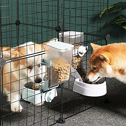  BITWIT Pet Bed, Pet Feeder Food Cage Hanging Feeding Container Automatic Dispenser Bowl Pet Suppliles For Cat Parrots Birds Kitten Pigeon Rabbit (Color : Grey)