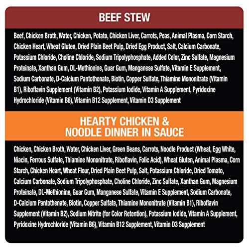  CESAR HOME DELIGHTS Wet Dog Food Pot Roast & Vegetable, Beef Stew, Turkey Potato & Green Bean, And Hearth Chicken & Noodle Variety Pack, (24) 3.5 Oz. Easy Peel Trays
