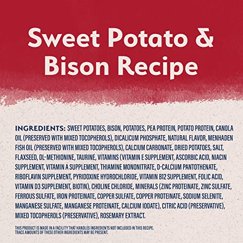  Natural Balance Limited Ingredient Adult Grain-Free Dry Dog Food, Reserve Sweet Potato & Bison Recipe, 4 Pound (Pack Of 1)