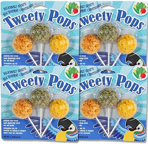  Penn-Plax Bird Treats - 6 Fun, Tasty & Colorful Options To Keep Your Bird Happy And Healthy (6 PC PK - Crispy Tweets)