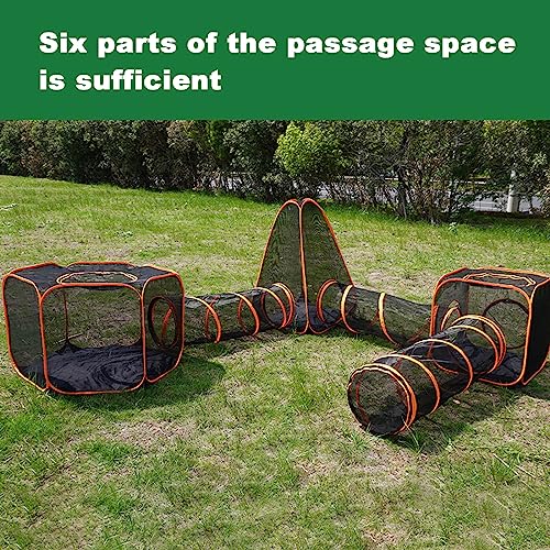 GENERIC 6 In 1/3 In 1 Outdoor Cat House, Cat Tent With Cat Tunnel, Indoor And Outdoor, Cat Enclosure, Portable Pet Enclosure For Cats, Outdoor Cat Enclosure Large For Multiple Cats (S(3in1))