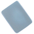  SONGBIRDTH Cat Litter Mat Double-Layer Waterproof Pad Pet Cleaning Supplies For Indoor,Breathable Cotton Blend,Removable Easy To Clean Blue M