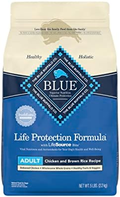  Blue Buffalo Dog Food, Life Protection Formula, Natural Chicken & Brown Rice Flavor, Adult Dry Dog Food, 34 Lb Bag