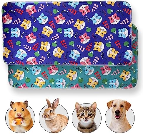  JT Pet Guinea Pig Cage Liner - Pack Of 4 Washable Pee Pads For Dogs, Smooth Fleece Guinea Pig Bedding For Cage & Crates, Reusable & Waterproof Puppy Pee Pads - 36x24 Inches, Brown Grey