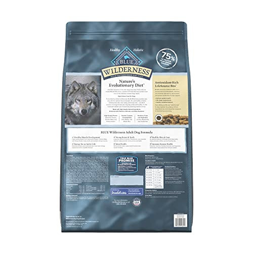  Blue Buffalo Wilderness High Protein Natural Adult Dry Dog Food Plus Wholesome Grains, Chicken 24 Lb Bag